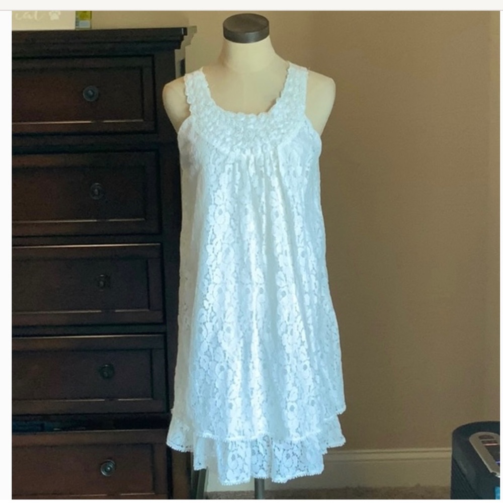 Lot of 3 dresses 1 romper like new or NWT see description and pics